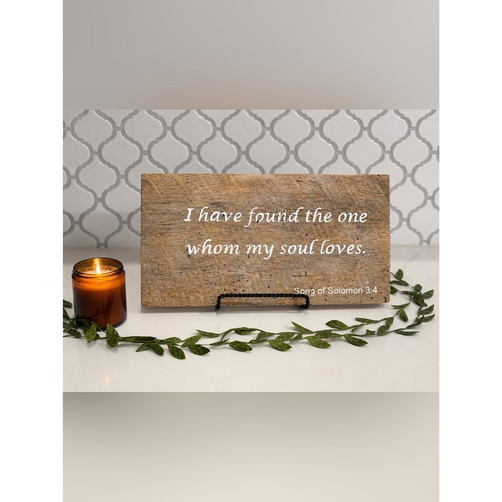 Handmade Song of Solomon Wedding Sign Reclaimed Barn Wood Decor